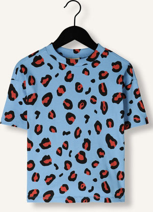 CARLIJNQ - Leopard Print Ribbed Oversized Tshirt - Size 7-8 (128cm)