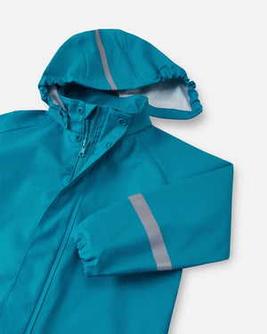 Lampi Waterproof Rain Coat - Aquatic Blue