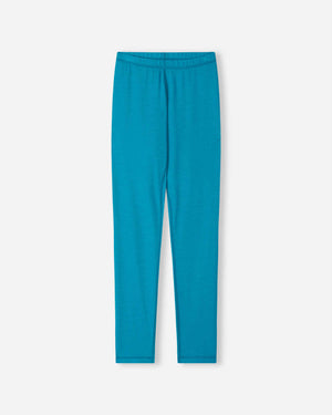 Taitoa Wool-Lyocell Blend Base Layer Set - Aquatic Blue - Solid