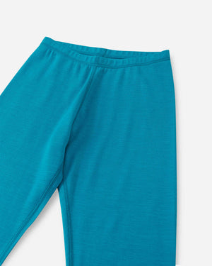 Taitoa Wool-Lyocell Blend Base Layer Set - Aquatic Blue - Solid