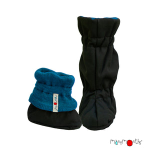 Adjustable Winter Wool Booties with Fleece/Softshell Outer - Multiple Colours-ManyMonths Nature Woolies-Modern Rascals