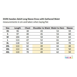 Adult's Dandelion Long Sleeve Dress With Gathered Skirt - 2 Left Size S & 2xL-Duns Sweden-Modern Rascals