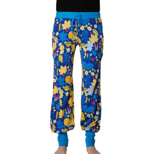 Adult's Fall Flowers - Blue Baggy Pants - 2 Left Size XL & 2XL-Duns Sweden-Modern Rascals