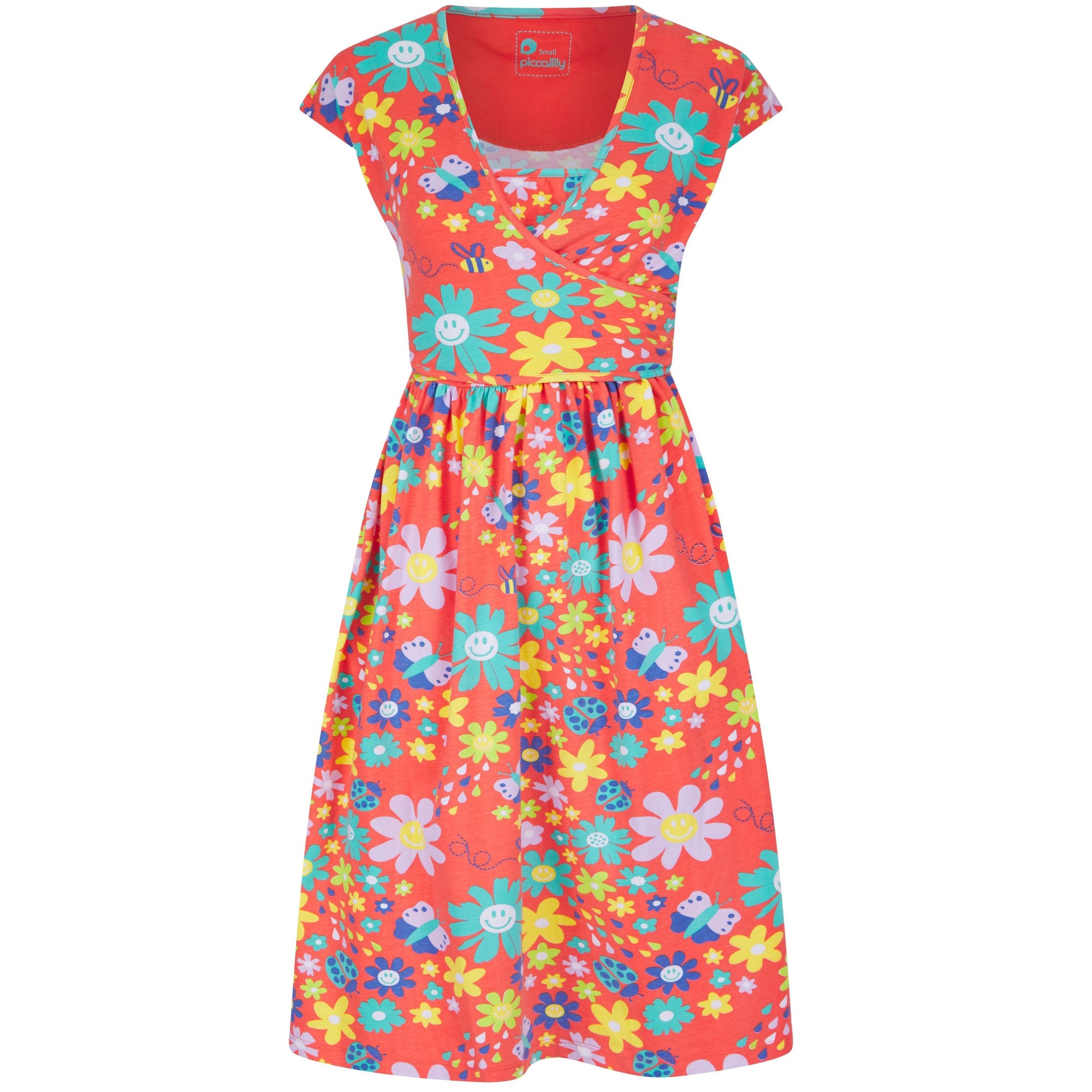 Adult's Flower Power Wrap Dress - 2 Left Size XS & L-Piccalilly-Modern Rascals