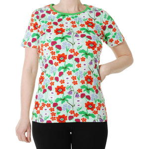 Adult's Flowers - Bay Green Short Sleeve Shirt-Duns Sweden-Modern Rascals