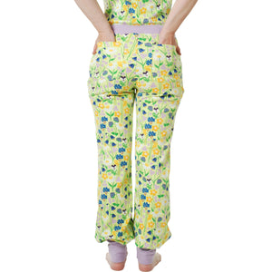 Adult's Midsummer Flowers Green Baggy Pants-Duns Sweden-Modern Rascals