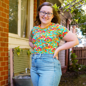 Adult's Mushroom Boom Short Sleeve Shirt-Uddevalla Barn-Modern Rascals