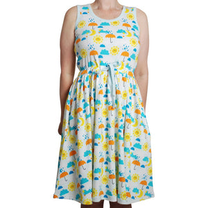 Adult's Sun And Rain Sleeveless Dress With Gathered Skirt-Duns Sweden-Modern Rascals