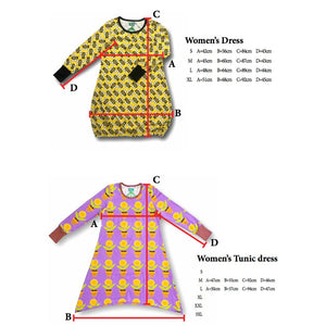 Adult's Sunflowers Long Sleeve Tunic Dress - 1 Left Size M-Naperonuttu-Modern Rascals