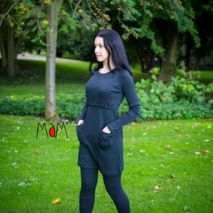 Adult's Wool Leggings - Foggy Black-ManyMonths Nature Woolies-Modern Rascals