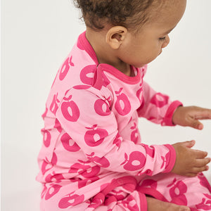 Apples Long Sleeve Long Legged Suit - Pink Lilac-Smafolk-Modern Rascals