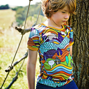 Autumn Hills Short Sleeve Shirt - 1 Left Size 8-10 years-Uddevalla Barn-Modern Rascals