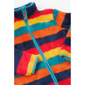 Autumn Stripe Zipped Ted Fleece Jacket-Frugi-Modern Rascals