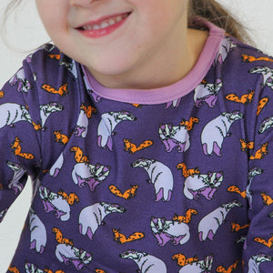 Badger and Squirrel Long Sleeve Shirt in Loganberry - 1 Left Size 2-3 years-Smafolk-Modern Rascals