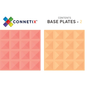 Base Plate Pack in Lemon & Peach - 2 Pieces-Connetix-Modern Rascals