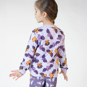 Bat Sweatshirt in Orchid Petal - 1 Left Size 3-4 years-Smafolk-Modern Rascals