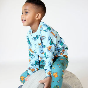 Bat Sweatshirt in Stratosphere - 1 Left Size 3-4 years-Smafolk-Modern Rascals