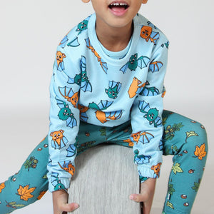 Bat Sweatshirt in Stratosphere - 1 Left Size 3-4 years-Smafolk-Modern Rascals