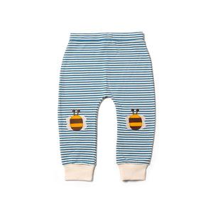 Bees Knees Knee Patch Striped Joggers - 1 Left Size 18-24 months-Little Green Radicals-Modern Rascals