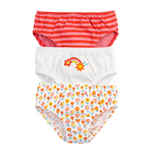 Bloom Polly Printed Briefs, 3-pack - 1 Left Size 8-9 years-Frugi-Modern Rascals