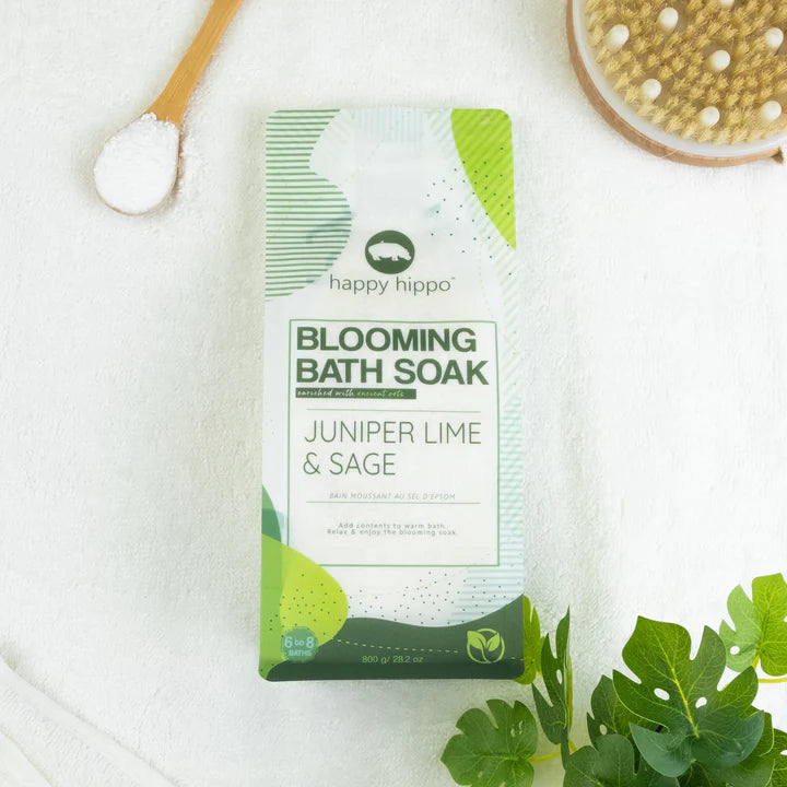 Blooming Bath Soak - Juniper, Lime, and Sage (800g)-Happy Hippo Bath Co.-Modern Rascals
