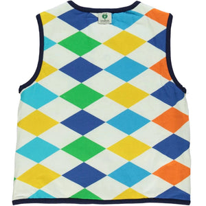 Blue Flower Reversible Vest - 1 Left Size 11-12 Years-Smafolk-Modern Rascals