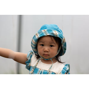 Blue Flowers Reversible Sunhat-Little Green Radicals-Modern Rascals