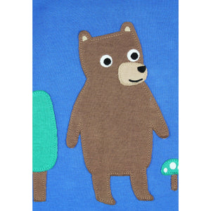 Brown Bear Applique Long Sleeve Shirt-Toby Tiger-Modern Rascals