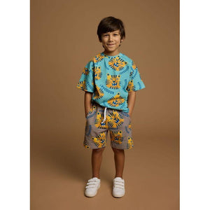 Brown Tigers Pocket Shorts - 1 Left Size 4-6 years-KuKuKid-Modern Rascals