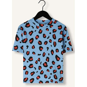 CARLIJNQ - Leopard Print Ribbed Oversized Tshirt - Size 7-8 (128cm)-Warehouse Find-Modern Rascals