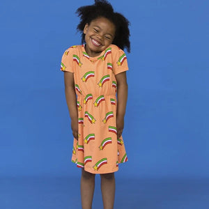 CARLIJNQ Star Short Sleeve Dress - Size 4-6 (116cm)-Warehouse Find-Modern Rascals