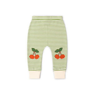 Cherry Knee Patch Striped Joggers-Little Green Radicals-Modern Rascals