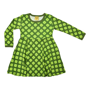Clover - Treetop Green Long Sleeve Skater Dress-Duns Sweden-Modern Rascals