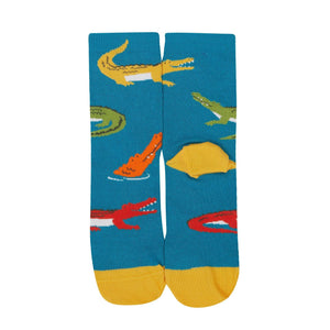Crocodile Rock My Socks - 3 Pack - 1 Left Size 2-4 years-Frugi-Modern Rascals