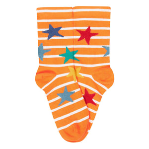 Dragon Skies Rock My Socks - 3 Pack - 1 Left Size 2-4 years-Frugi-Modern Rascals