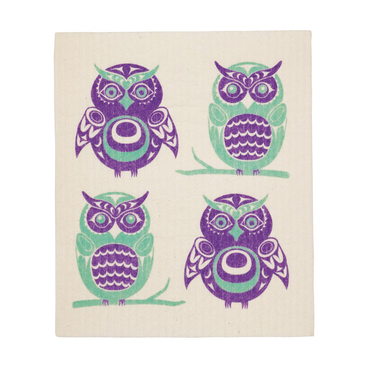 Eco Cloths - Owls - Simone Diamond (Coast Salish)-Native Northwest-Modern Rascals