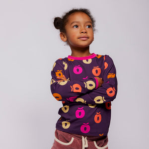 Elstar Long Sleeve Shirt With Apples In Raisin-Smafolk-Modern Rascals