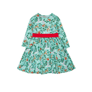 Festive Forest Party Skater Dress-Frugi-Modern Rascals