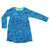 Flies Blue Long Sleeve Dress With Gather Skirt - 1 Left Size 10-11 years-Duns Sweden-Modern Rascals