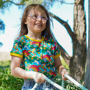 Flutterby Short Sleeve Shirt-Uddevalla Barn-Modern Rascals