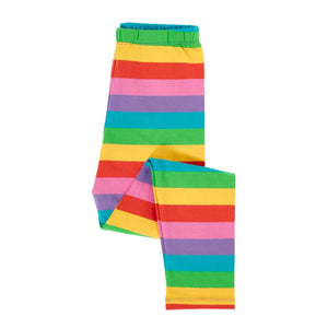 Foxglove Rainbow Stripe Libby Striped Leggings - 2 Left Size 2-3 & 9-10 years-Frugi-Modern Rascals
