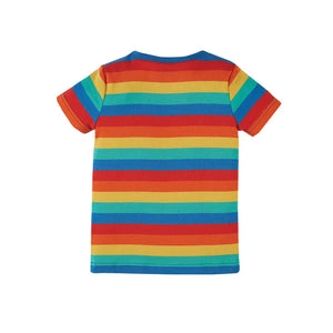 Frugi Favourite T-Shirt in Rainbow Stripe - 8-9 Years (134cm)-Warehouse Find-Modern Rascals