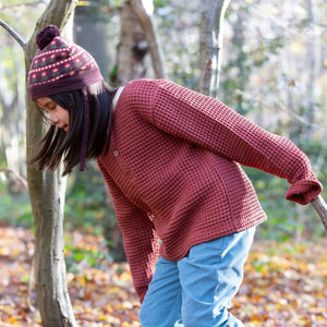 Ginger Chunky Waffle Long Sleeve Shirt-Little Green Radicals-Modern Rascals