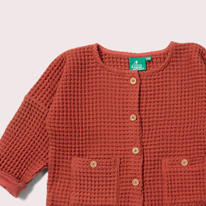 Ginger Chunky Waffle Relaxed Jacket-Little Green Radicals-Modern Rascals