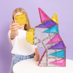 Glitter Unicorn Pack - 56 Pieces-Connetix-Modern Rascals