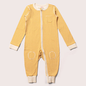Gold Striped Adaptive 2-Way Zip Suit-Little Green Radicals-Modern Rascals