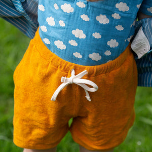 Gold Terry Shorts - 1 Left Size 7-8 years-Little Green Radicals-Modern Rascals
