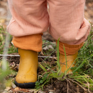 Golden Ochre Reversible Trousers-Little Green Radicals-Modern Rascals