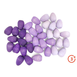 Grapat Loose Parts Mini Eggs - 36 pieces in Purples-Grapat-Modern Rascals