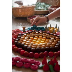 Grapat Loose Parts Mini Honeycombs - 36 pieces in Yellows-Grapat-Modern Rascals